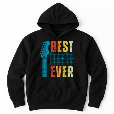 Guitarist Father Best Dad Ever Retro Gift Hoodie