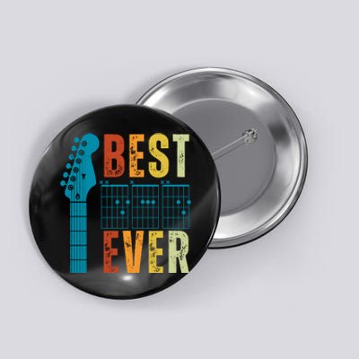 Guitarist Father Best Dad Ever Retro Gift Button