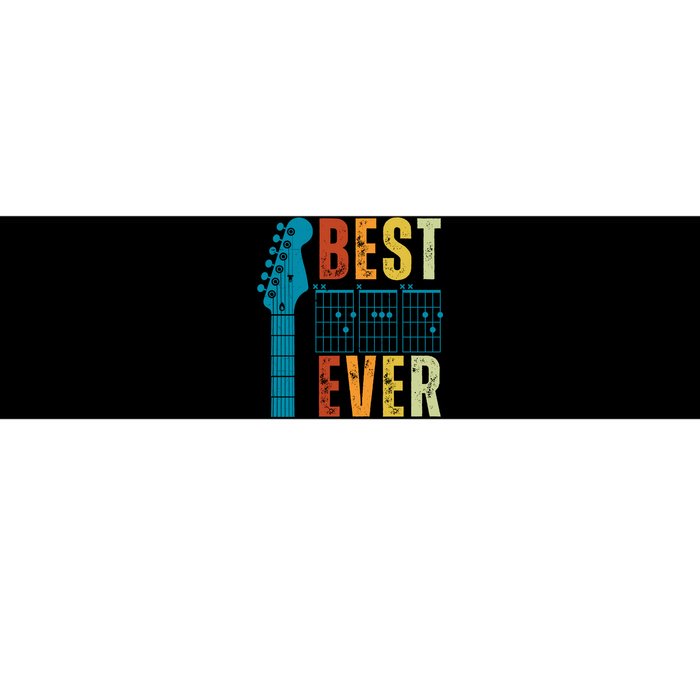 Guitarist Father Best Dad Ever Retro Gift Bumper Sticker