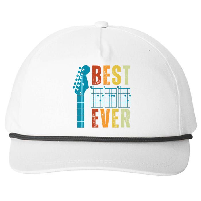 Guitarist Father Best Dad Ever Retro Gift Snapback Five-Panel Rope Hat