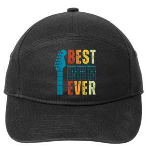 Guitarist Father Best Dad Ever Retro Gift 7-Panel Snapback Hat