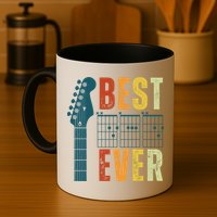 Guitarist Father Best Dad Ever Retro Gift Mug