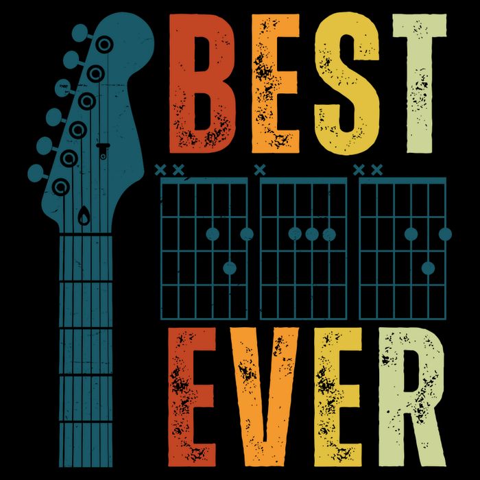 Guitarist Father Best Dad Ever Retro Gift Mug
