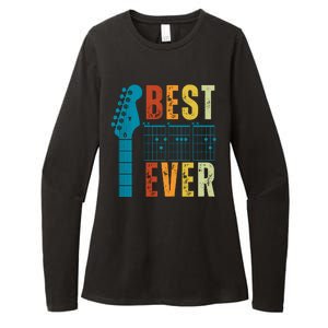 Guitarist Father Best Dad Ever Retro Gift Womens CVC Long Sleeve Shirt