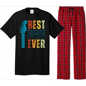 Guitarist Father Best Dad Ever Retro Gift Pajama Set