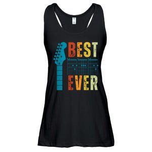 Guitarist Father Best Dad Ever Retro Gift Ladies Essential Flowy Tank