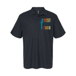 Guitarist Father Best Dad Ever Retro Gift Softstyle Adult Sport Polo