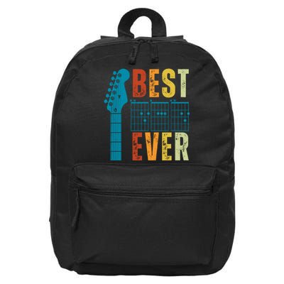 Guitarist Father Best Dad Ever Retro Gift 16 in Basic Backpack