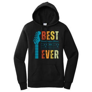 Guitarist Father Best Dad Ever Retro Gift Women's Pullover Hoodie