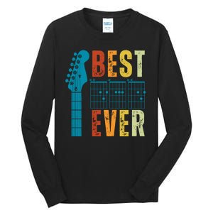 Guitarist Father Best Dad Ever Retro Gift Tall Long Sleeve T-Shirt