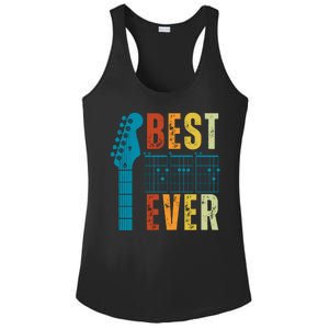 Guitarist Father Best Dad Ever Retro Gift Ladies PosiCharge Competitor Racerback Tank