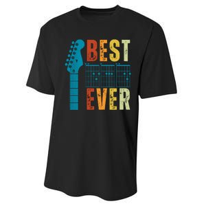 Guitarist Father Best Dad Ever Retro Gift Performance Sprint T-Shirt