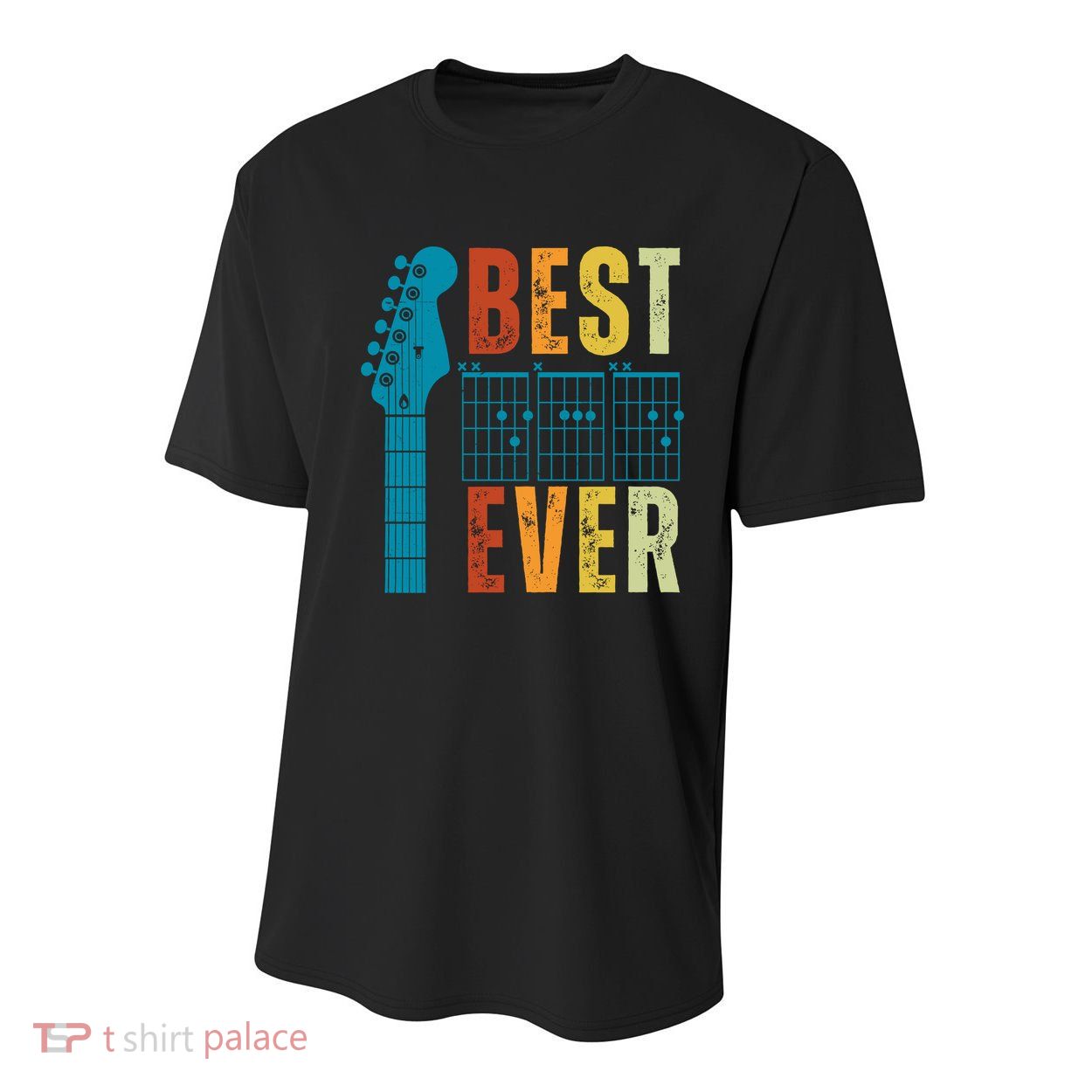 Guitarist Father Best Dad Ever Retro Gift Youth Performance Sprint T-Shirt