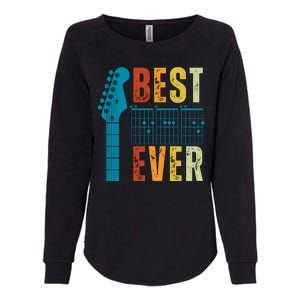 Guitarist Father Best Dad Ever Retro Gift Womens California Wash Sweatshirt