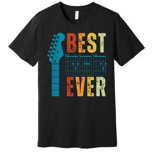 Guitarist Father Best Dad Ever Retro Gift Premium T-Shirt