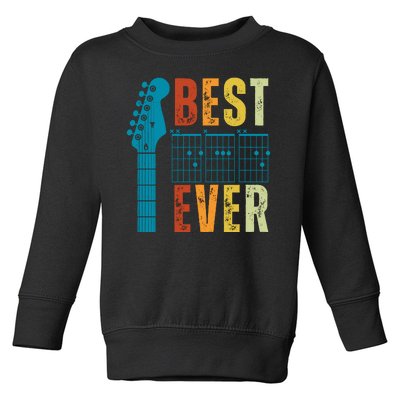 Guitarist Father Best Dad Ever Retro Gift Toddler Sweatshirt