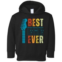 Guitarist Father Best Dad Ever Retro Gift Toddler Hoodie