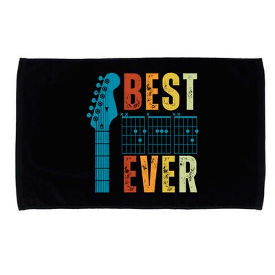 Guitarist Father Best Dad Ever Retro Gift Microfiber Hand Towel