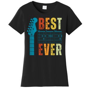 Guitarist Father Best Dad Ever Retro Gift Women's T-Shirt