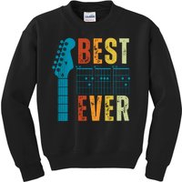 Guitarist Father Best Dad Ever Retro Gift Kids Sweatshirt