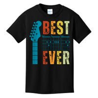 Guitarist Father Best Dad Ever Retro Gift Kids T-Shirt