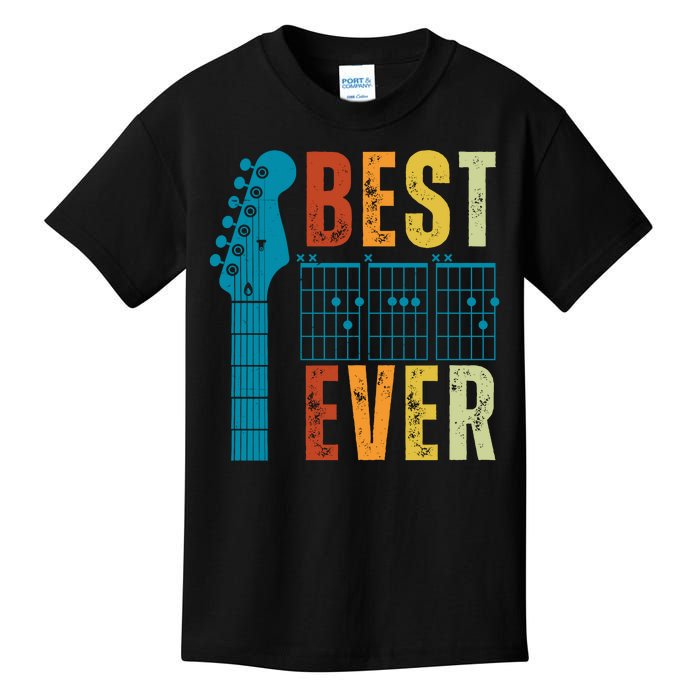 Guitarist Father Best Dad Ever Retro Gift Kids T-Shirt