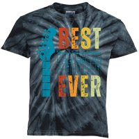 Guitarist Father Best Dad Ever Retro Gift Kids Tie-Dye T-Shirt