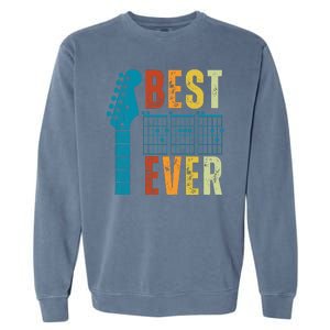 Guitarist Father Best Dad Ever Retro Gift Garment-Dyed Sweatshirt