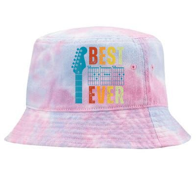 Guitarist Father Best Dad Ever Retro Gift Tie-Dyed Bucket Hat