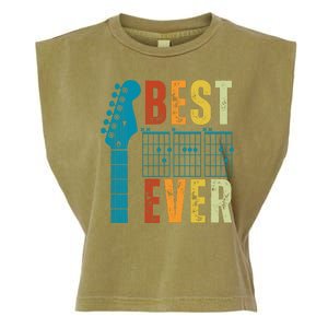 Guitarist Father Best Dad Ever Retro Gift Garment-Dyed Women's Muscle Tee