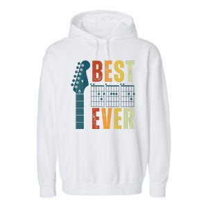 Guitarist Father Best Dad Ever Retro Gift Garment-Dyed Fleece Hoodie