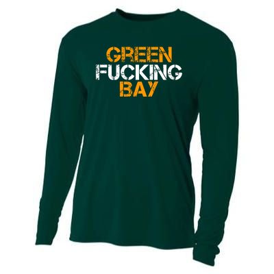 Green Fucking Bay Wisconsin TShirt Cooling Performance Long Sleeve Crew