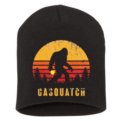 Gasquatch Funny Bigfoot Farting Sasquatch Believer Fart Yeti Short Acrylic Beanie