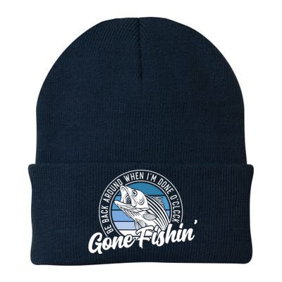 Gone Fishing, Be Back Around When I'm Done O'clock A Funny Knit Cap Winter Beanie