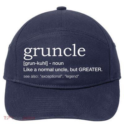  Gruncle for best uncle 7-Panel Snapback Hat