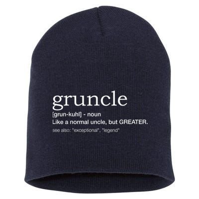  Gruncle for best uncle Short Acrylic Beanie