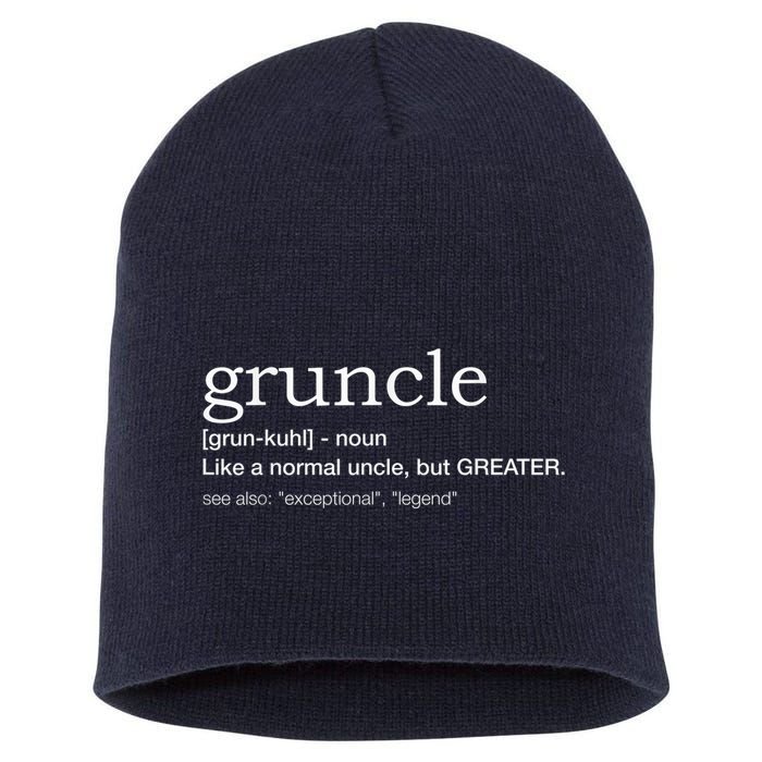  Gruncle for best uncle Short Acrylic Beanie