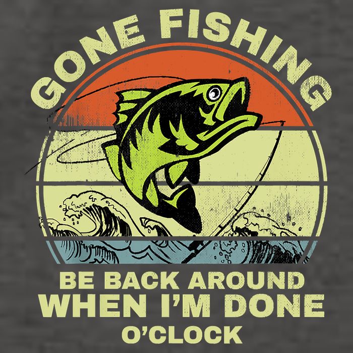 GONE FISHING, BE BACK AROUND WHEN I'M DONE O'CLOCK Vector Backpack