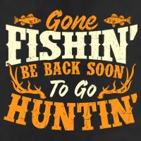Gone Fishin Be Back Soon To Go Huntin Fishing Fish Lover Adult Drive Performance Visor
