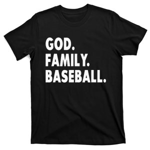 God Family Baseball Funny Christian Baseball T-Shirt