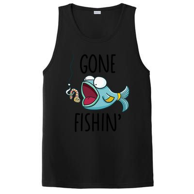 Gone Fishingshirt Boy Girl Funny Fishing PosiCharge Competitor Tank