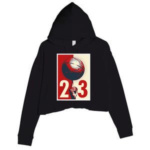 Gift For Basketball Fan Streetball Street Basketball Player Crop Fleece Hoodie