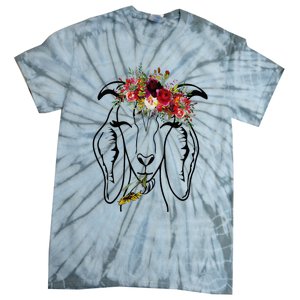 Goats Floral Bandana Headband Farm Animal Goat Graphics Tie-Dye T-Shirt