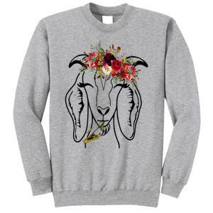 Goats Floral Bandana Headband Farm Animal Goat Graphics Tall Sweatshirt