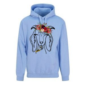 Goats Floral Bandana Headband Farm Animal Goat Graphics Unisex Surf Hoodie