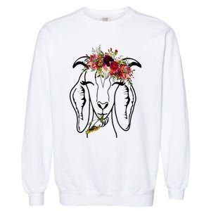 Goats Floral Bandana Headband Farm Animal Goat Graphics Garment-Dyed Sweatshirt