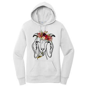 Goats Floral Bandana Headband Farm Animal Goat Graphics Women's Pullover Hoodie