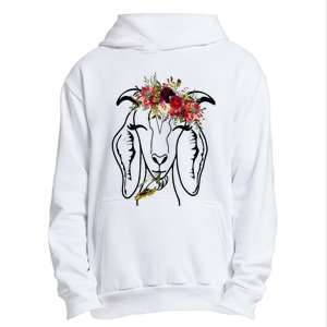 Goats Floral Bandana Headband Farm Animal Goat Graphics Urban Pullover Hoodie