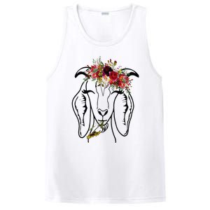 Goats Floral Bandana Headband Farm Animal Goat Graphics PosiCharge Competitor Tank