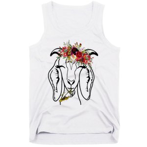 Goats Floral Bandana Headband Farm Animal Goat Graphics Tank Top